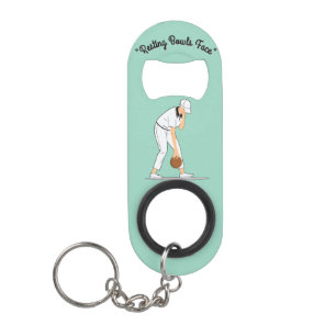 Lawn Bowls: Resting Bowls Face, Funny Keychain Bottle Opener