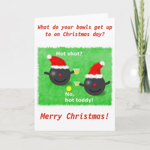 Lawn Bowls Short mat bowls Christmas card