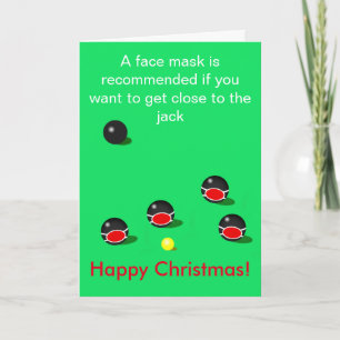 Lawn Bowls, Short Mat Bowls Christmas card