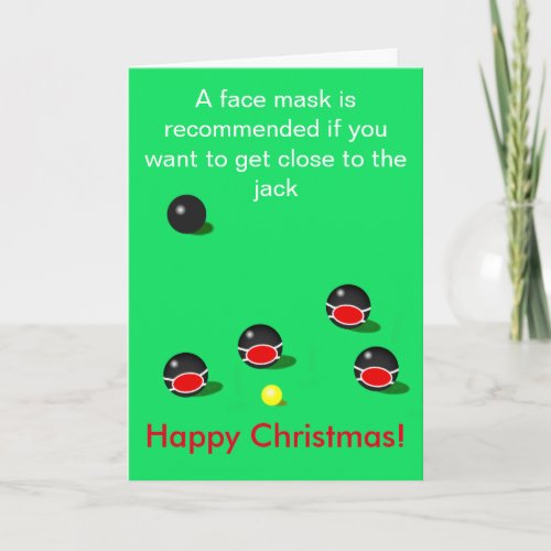 Lawn Bowls Short Mat Bowls Christmas card