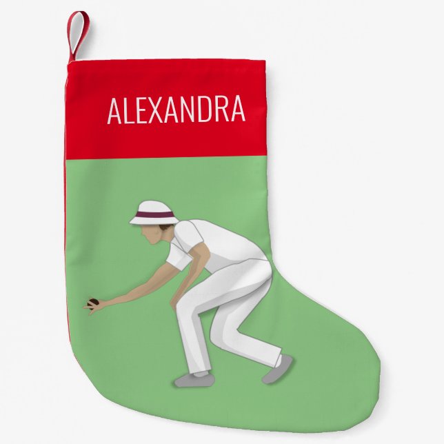 Lawn Bowls Small Christmas Stocking (Front)
