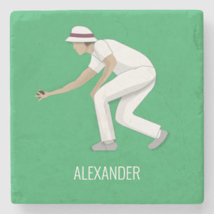 Lawn Bowls Stone Coaster