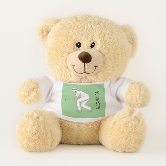 Lawn Bowls Teddy Bear (Front)