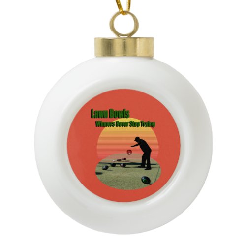Lawn Bowls The Winners Design, Christmas Ornament