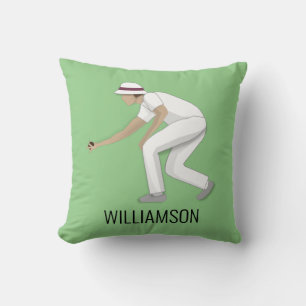 Lawn Bowls Throw Pillow