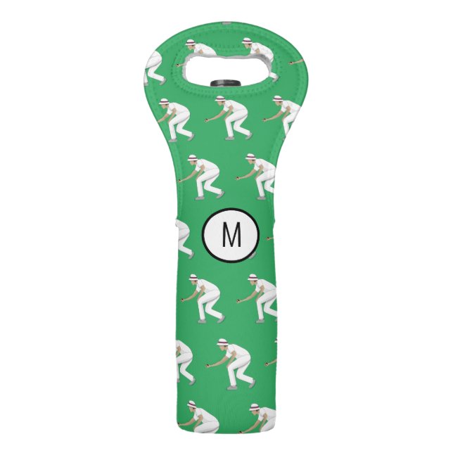 Lawn Bowls Wine Bag (Front)