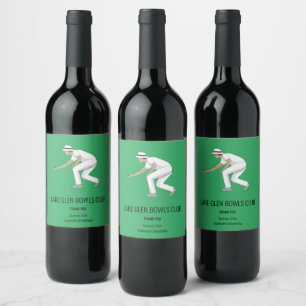 Lawn Bowls Wine Label