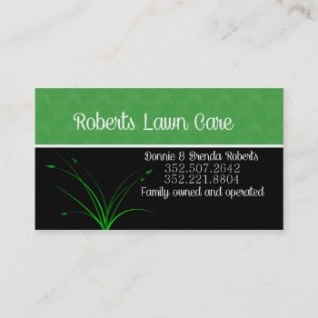 Lawn Business Business Card by OneStopGiftShop at Zazzle