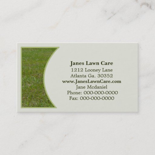 Customizable Lawn Business Card