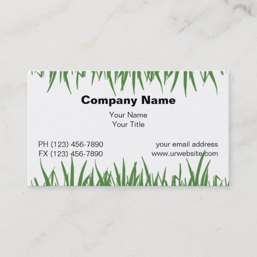 Customizable Lawn Business Cards