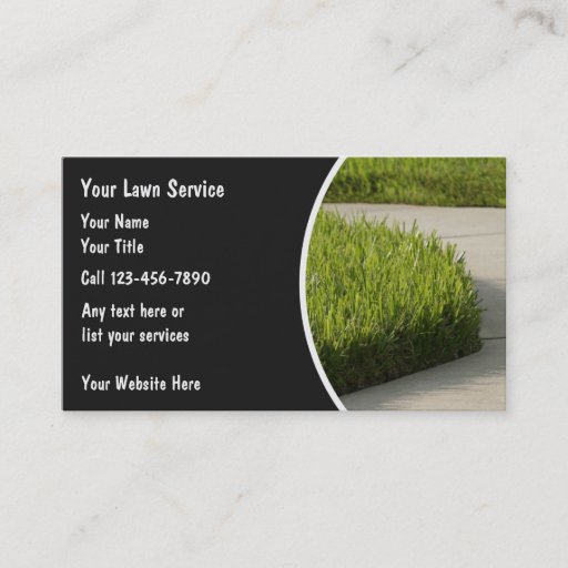 Customizable Lawn Business Cards