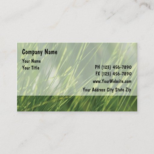 Customizable Lawn Business Cards