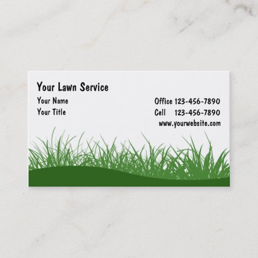 Customizable Lawn Business Cards