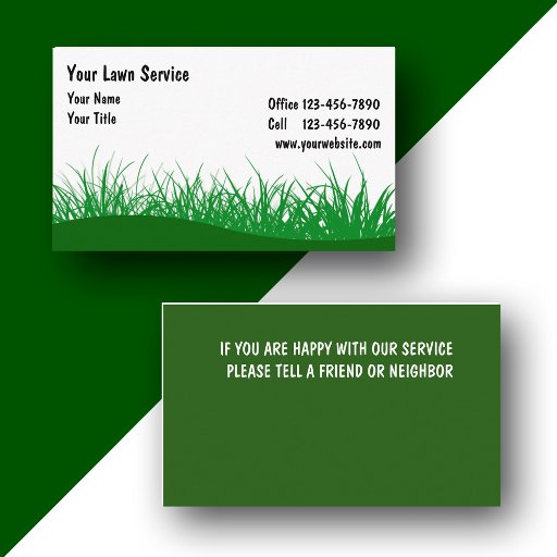 Customizable Lawn Business Cards