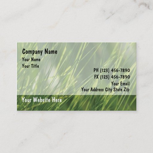 Customizable Lawn Business Cards