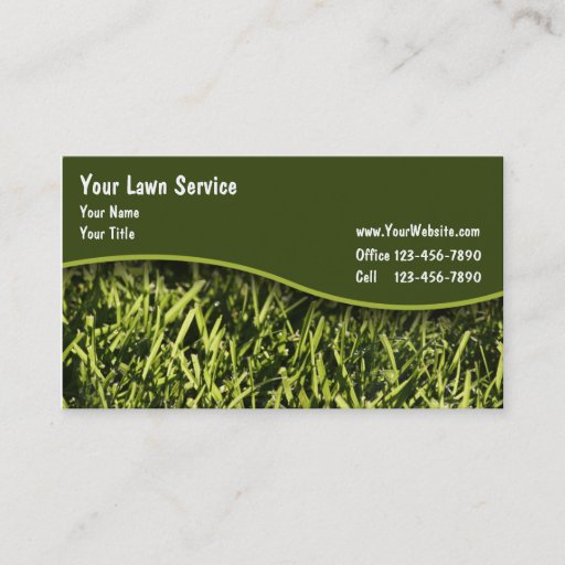 Customizable Lawn Business Cards