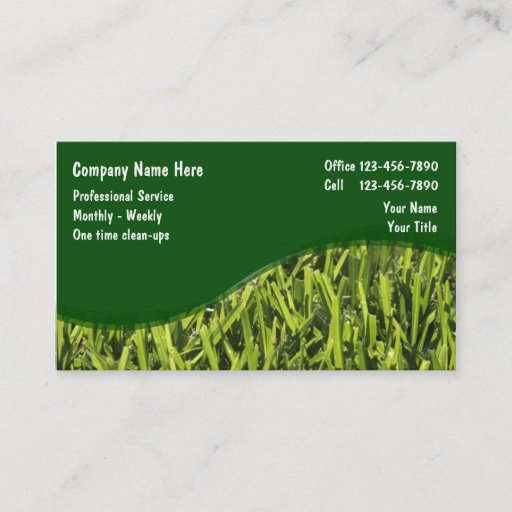 Customizable Lawn Business Cards
