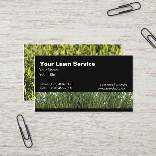 Customizable Lawn Business Cards