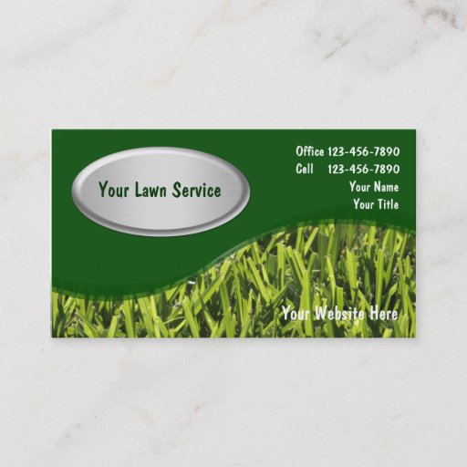 Customizable Lawn Business Cards Fixed