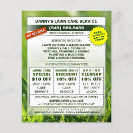 Lawn Care 4.5 x 5.6 Flyer - Business Coupons