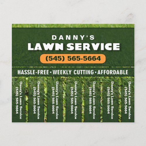 Lawn Care 56 x 45 Tear Off Business Flyer