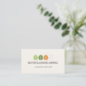 Lawn Care All Season Landscaping Business Card (Standing Front)