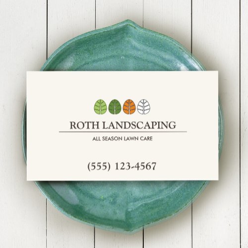 Lawn Care All Season Landscaping Business Card