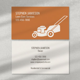 Lawn Care and Garden Maintenance Service  Business Card