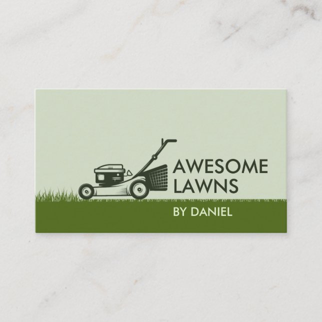 Lawn care and Gardening business card (Front)