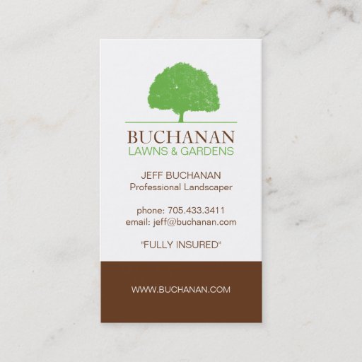 Customizable Lawn care and gardening Business Card