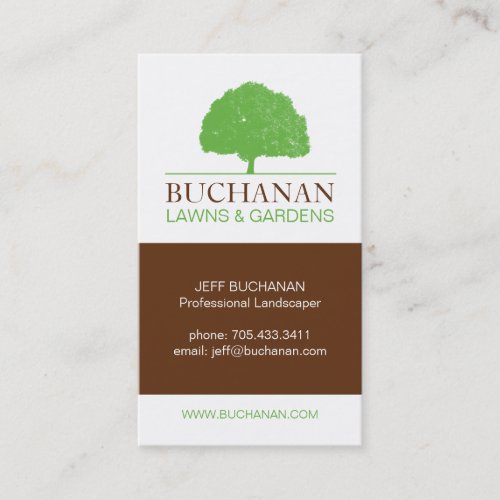 Lawn care and gardening Business Card