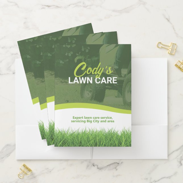 Lawn Care and Grass Cutting Maintenance Pocket Folder (In Situ)