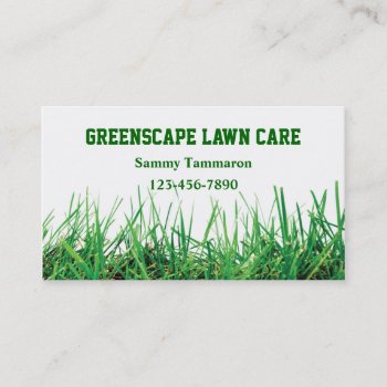 Lawn Care And Landscaping Business Card by Lasting__Impressions at Zazzle