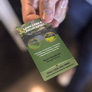 Lawn Care and Landscaping Business Card