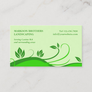 Lawn Care and Landscaping Business Card Template