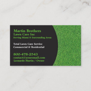Lawn Care and Landscaping Business Card Template