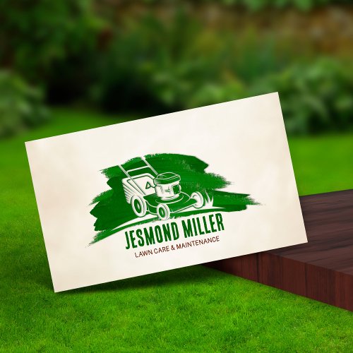 Lawn care and landscaping _ lawnmower business card