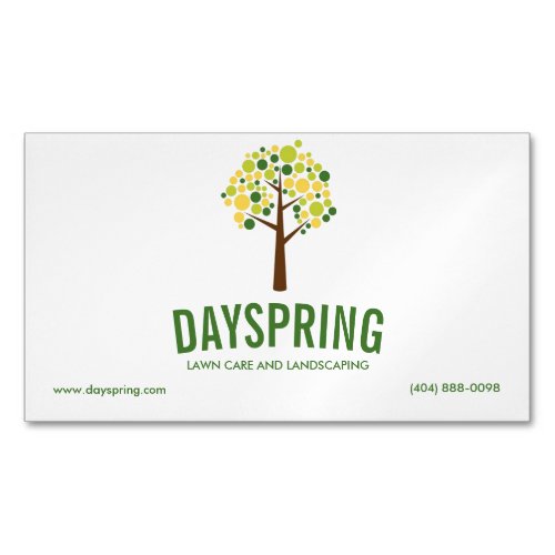 Lawn Care and Landscaping Magnetic Business Card