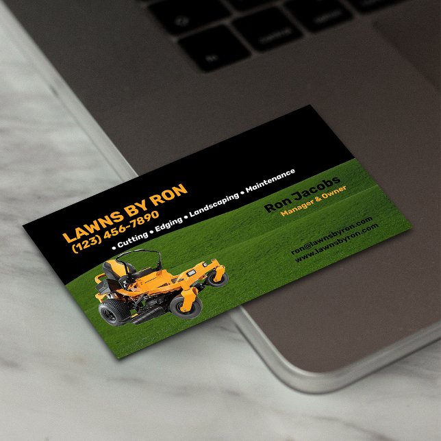 Lawn Care and Landscaping Service Business Card (Creator Uploaded)