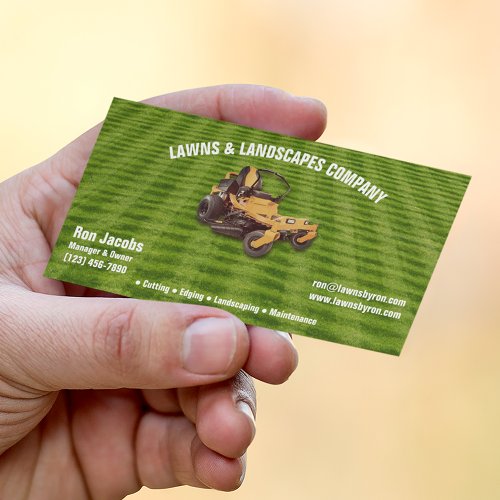 Lawn Care and Landscaping Service Business Card
