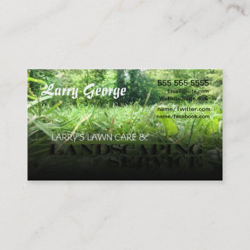 Lawn care and Landscaping Service Business Card
