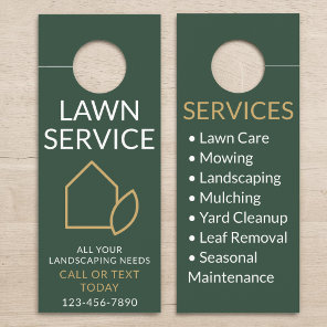 Lawn Care and Service Professional Door Hanger