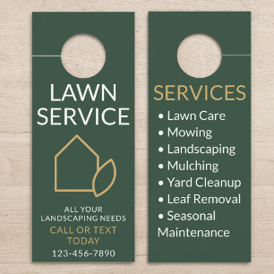 Lawn Care and Service Professional Door Hanger