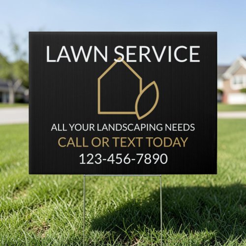 Lawn Care and Service Professional Sign