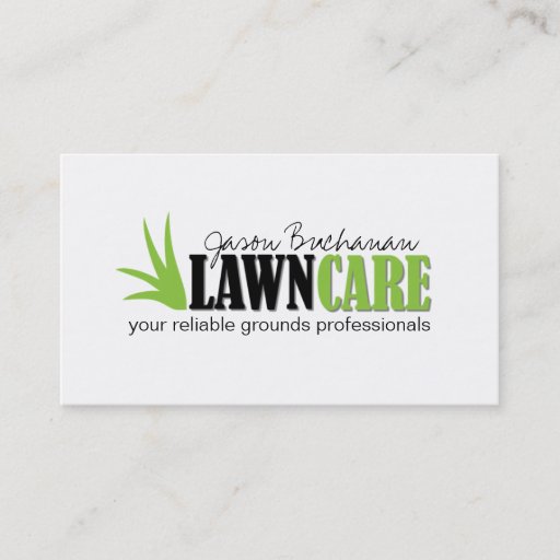 Customizable Lawn care and Yard Maintenance Business Card