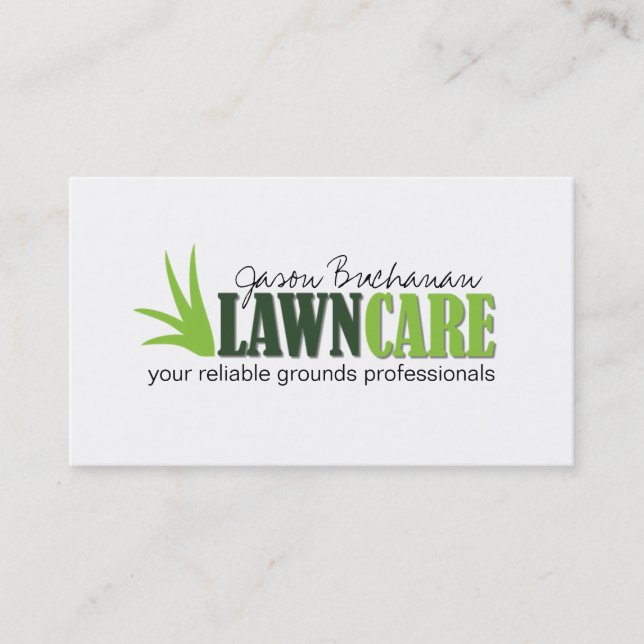 Lawn care and Yard Maintenance Business Card (Front)