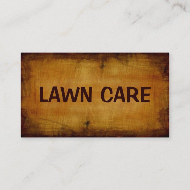 Lawn Care Antique Business Card (Front)