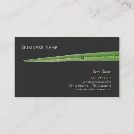 Lawn Care Blade Of Grass Nature Business Card