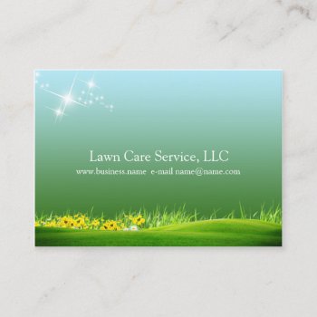Lawn Care Business Business Card by 3dbacks at Zazzle