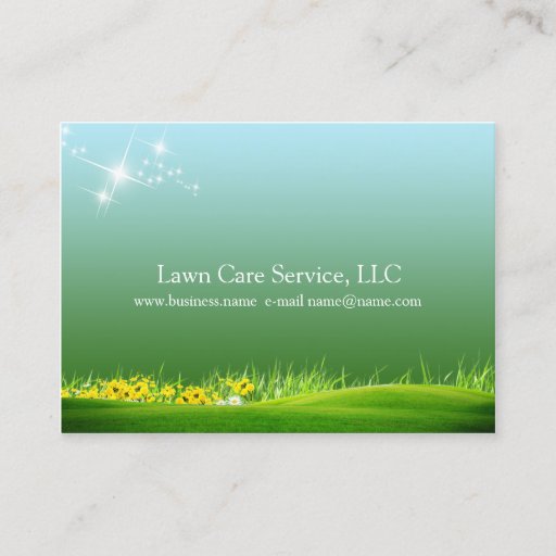 Customizable lawn care business business card templates